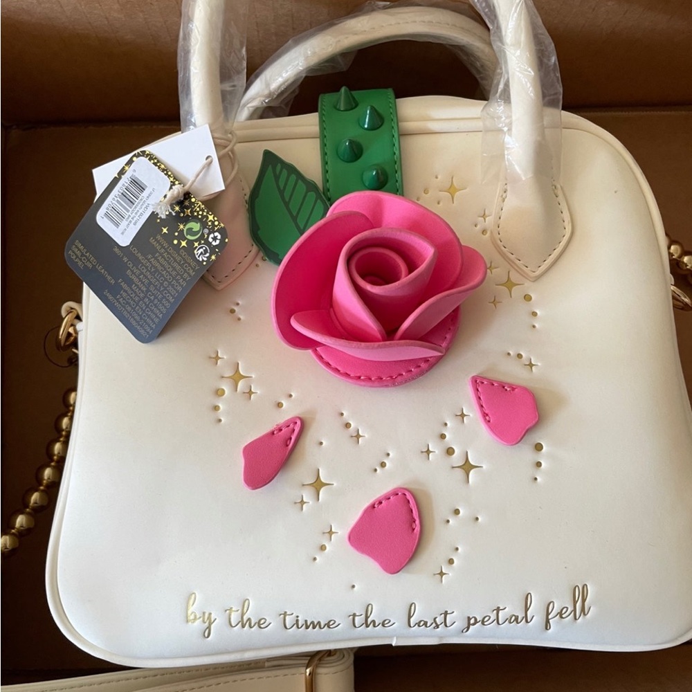 Beauty and the beast Belle Rose, Crossbody, Loungefly purse